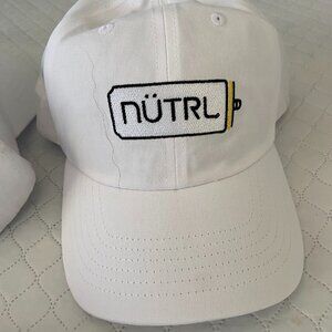 New NÜTRL white and black Baseball Snapback Adjustable Hat Cap
